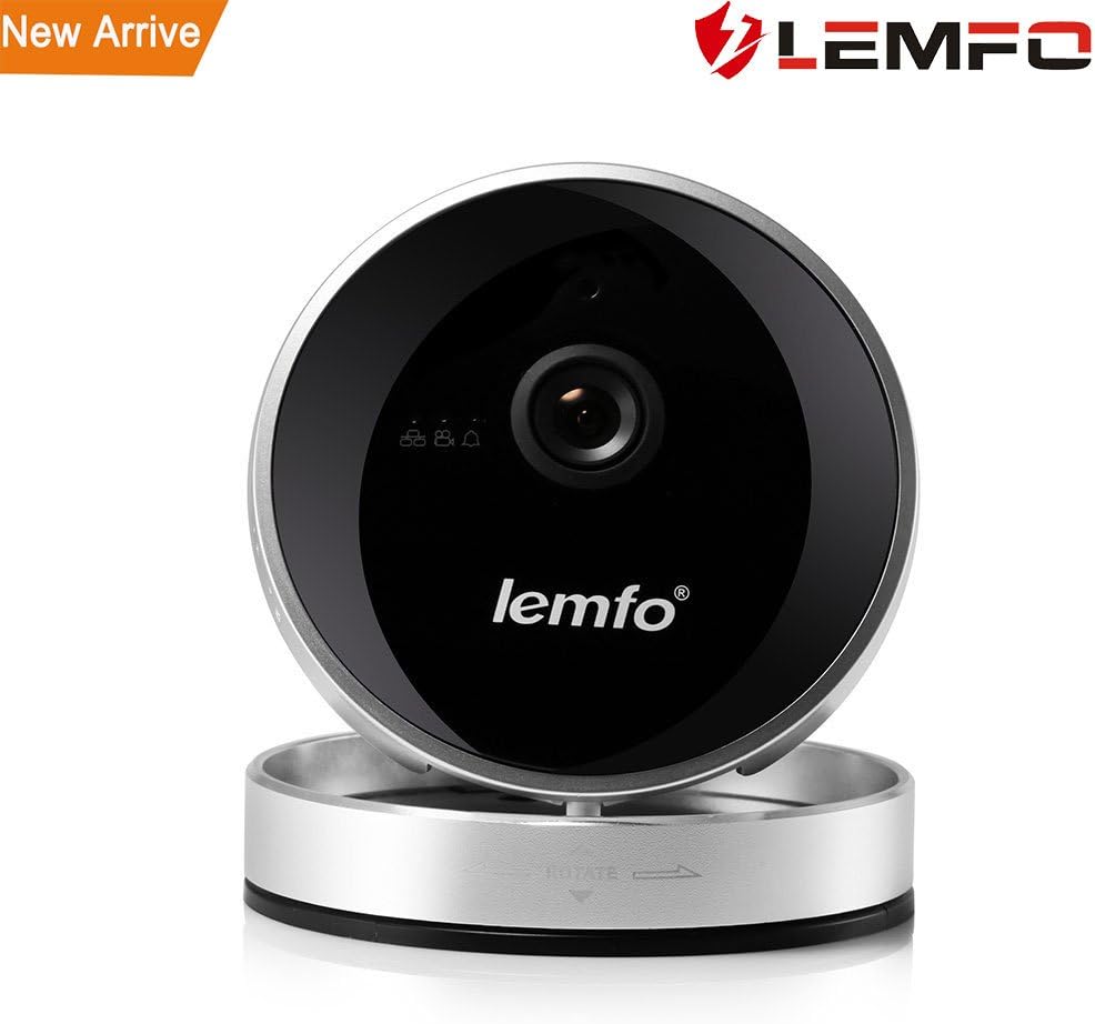 Wireless Security Camera WiFi Baby Monitors LEMFO 720P HD Home Surveillance Network Camera Night Vision Motion Alarm Pan Tilt Zoom (Flip Silver 720P)
