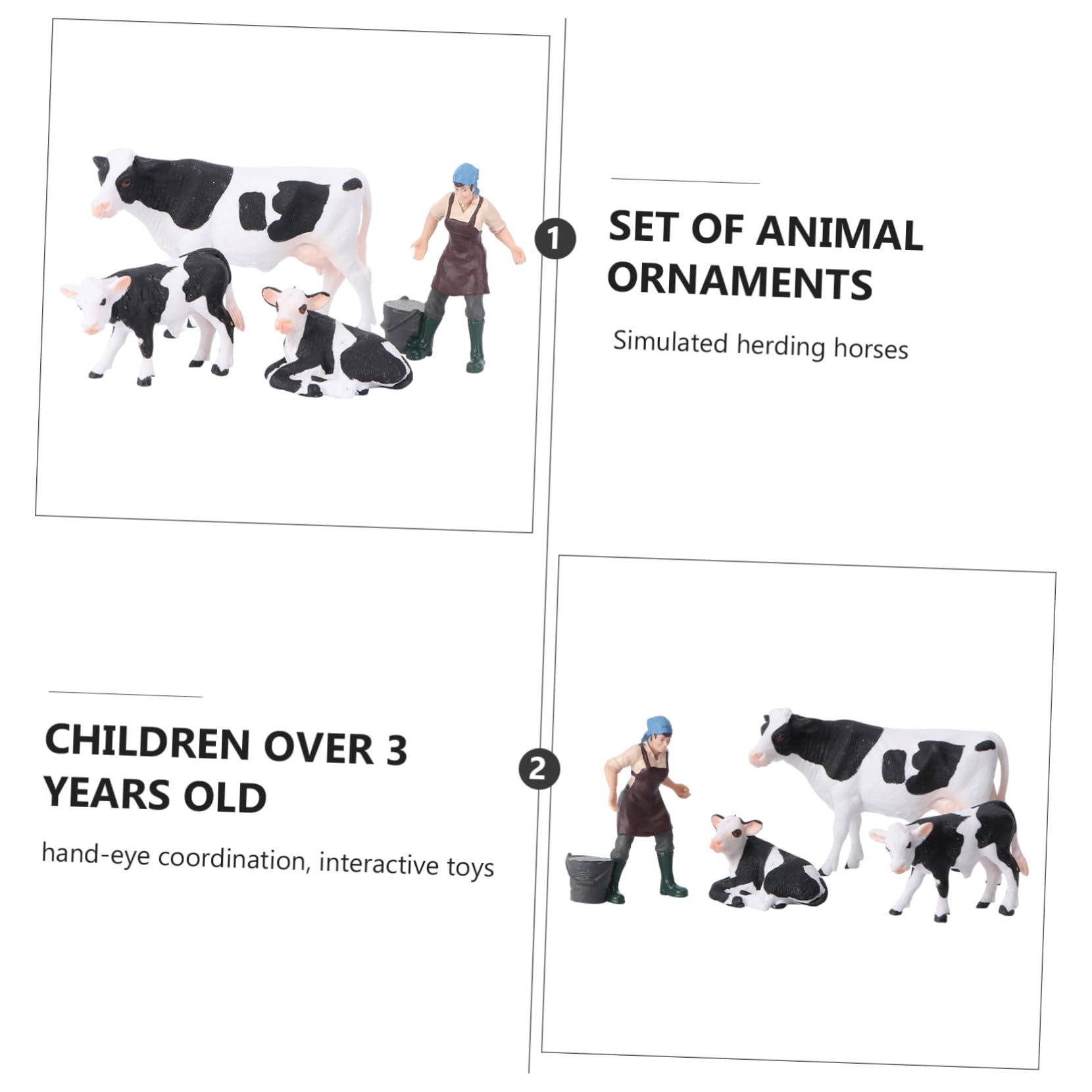 Animali Fattoria Simulati in Miniatura per Modelli Educativi di Animali da Collezione e Decorazione Adatto Ragazzi e Ragazze