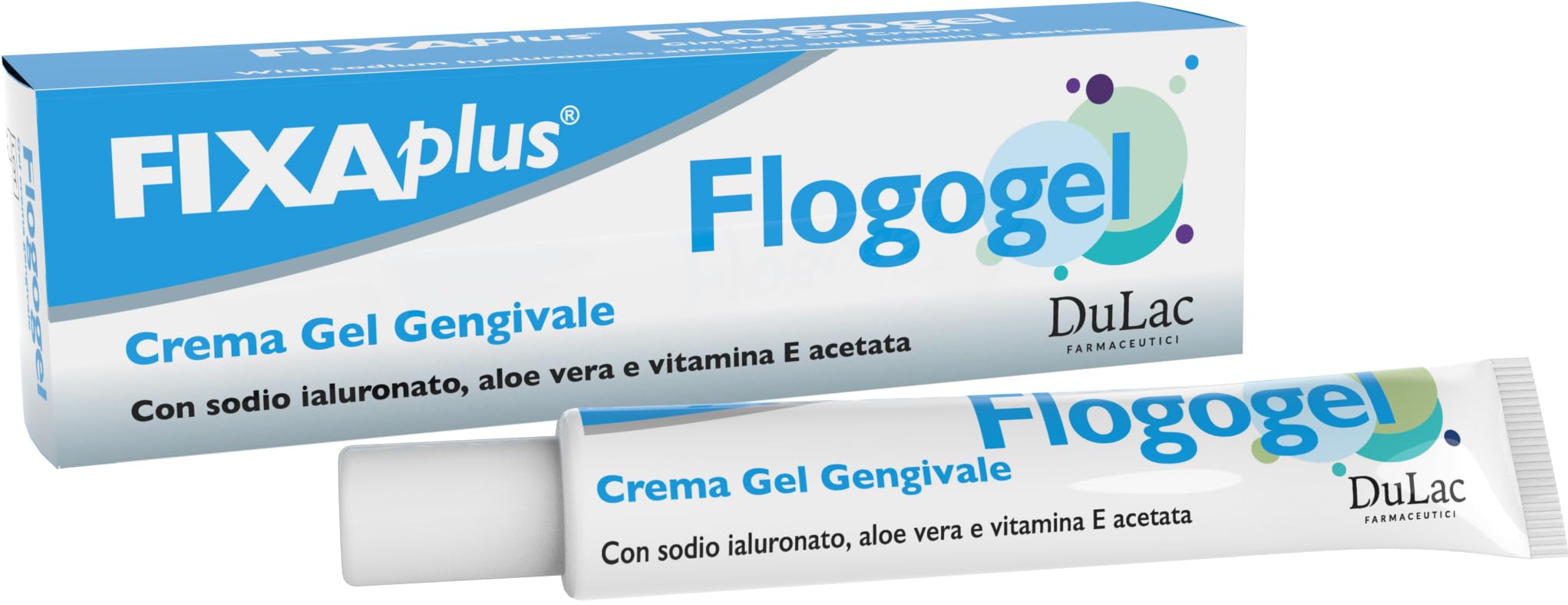 Dulac - Flogogel, 15ml, Gel per Gengive Infiammate e Afte, Ideale per Gengive Ritirate, Dentizioni e Stomatiti, Per Adulti e Bambini, con Aloe Vera e Acido Ialuronico, Dispositivo Medico Made in Italy