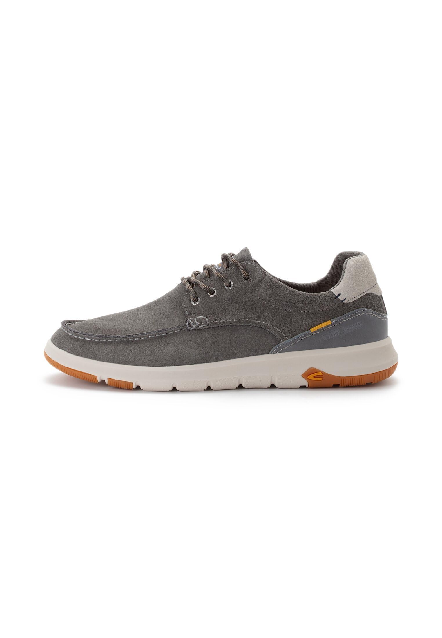 camel active Men's Leather Lace-Up Shoes with Textile Lining Grey Menswear-46, Gray, 12 UK