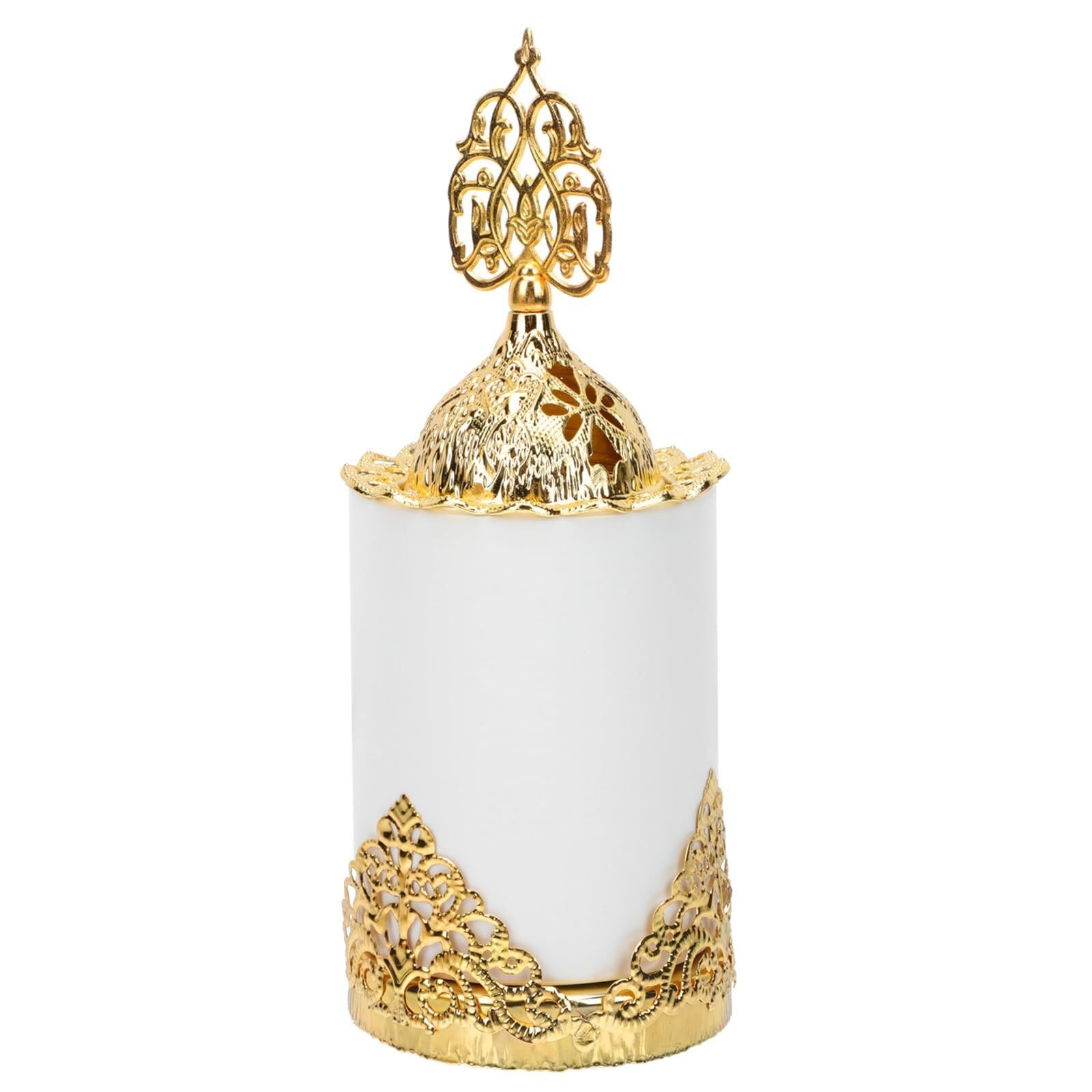 Ceramic Incense Burner Holde,Matte White Arabic Censer – Desktop Aromatherapy Base for Living Room Decoration