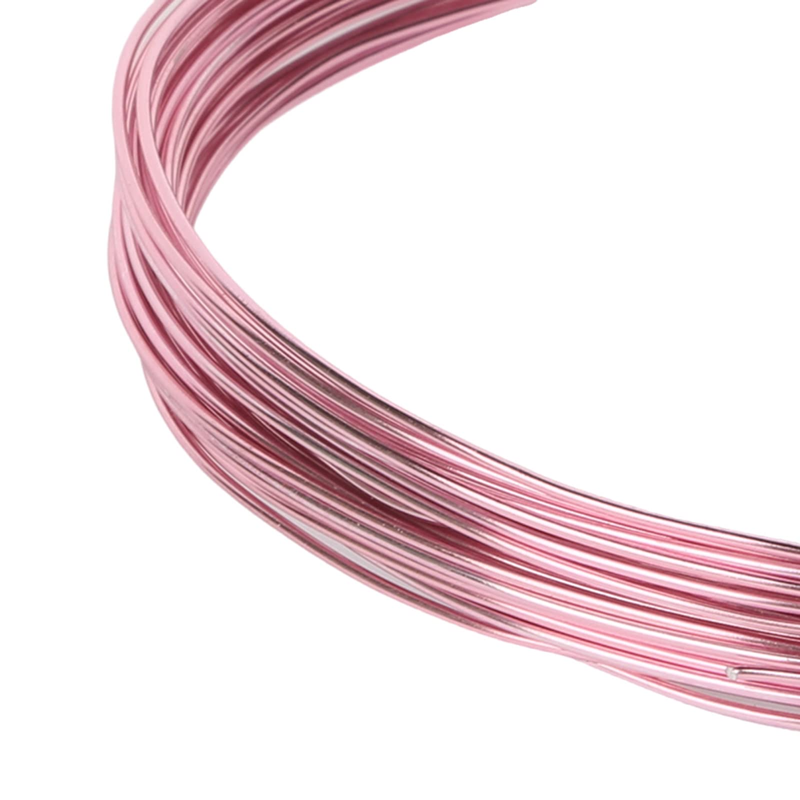 WSYCWG 2.5Mm Aluminium Craft Wire, 9.84Ft/3 Meters Beading Wire Colored Aluminum Wire DIY Craft Wire Suitable for Art Creation,Pink