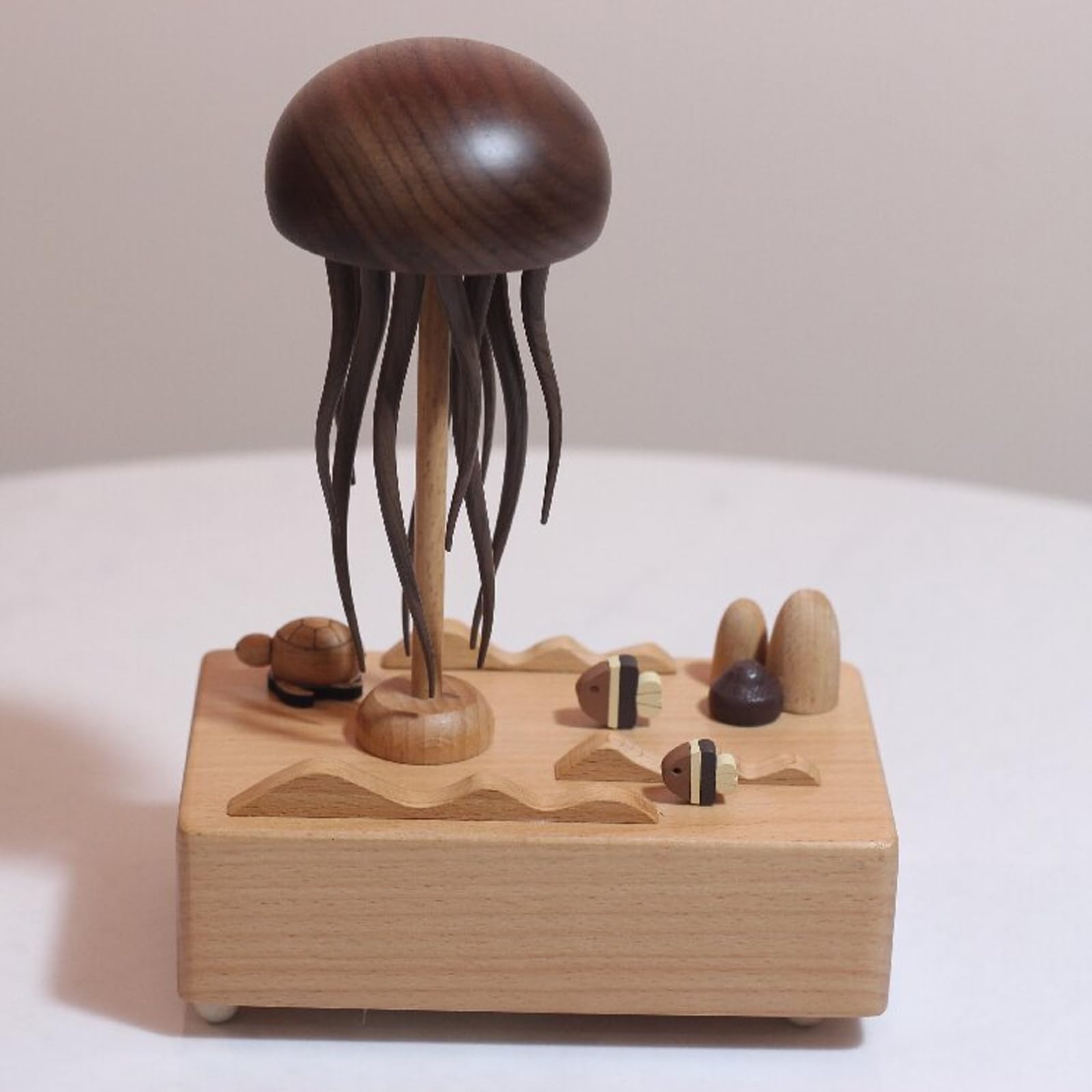 Carillon ricaricabile realizzato a mano con design a meduse rotanti, 32 melodie, perfetto per compleanno e decorazione per la casa