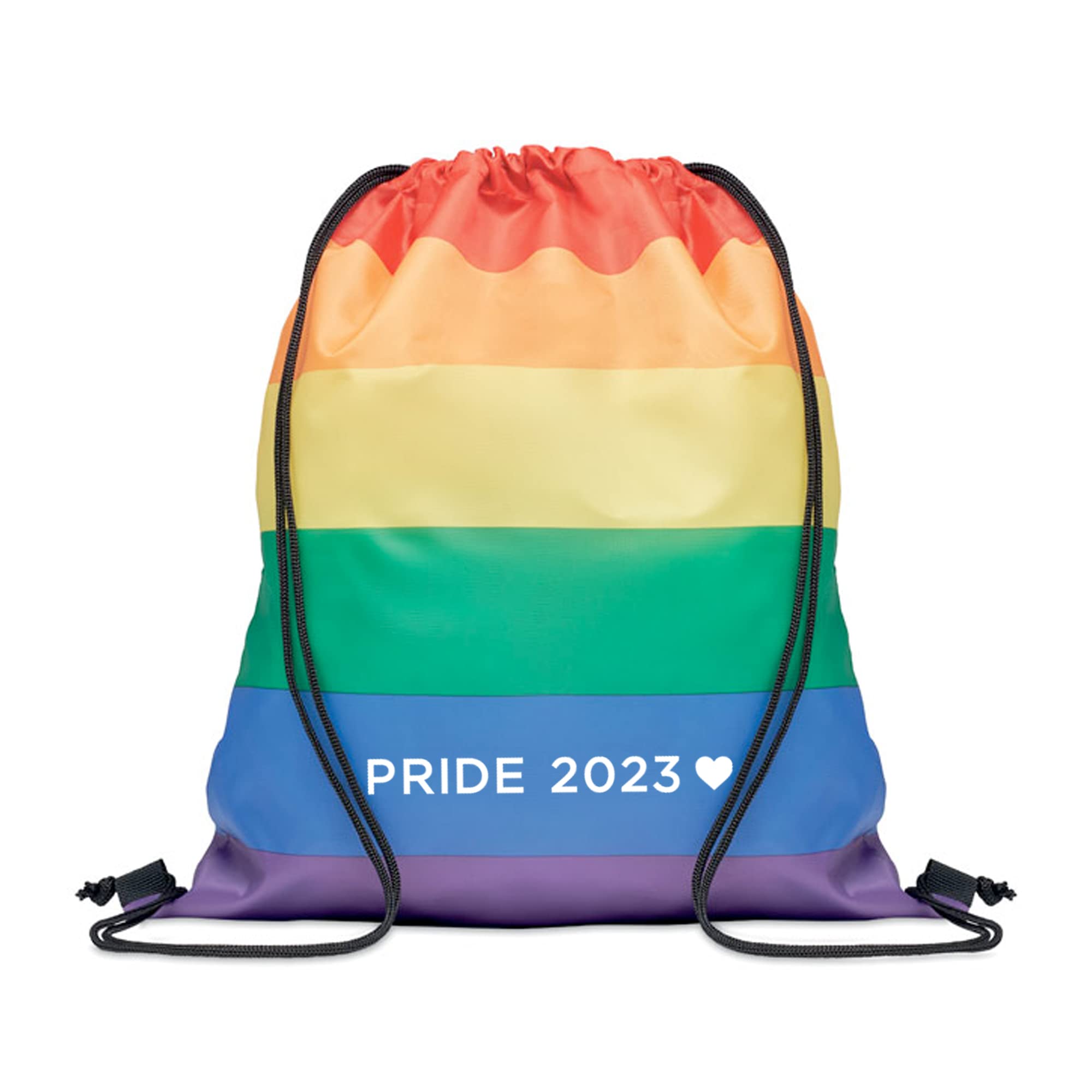 eBuyGB Unisex's Nylon, Rainbow Drawstring Bag, One Size