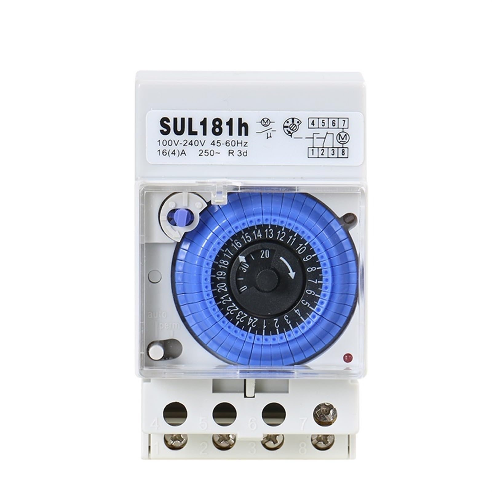 SUL181h Analoger mechanischer Zeitschalter, 100 V-240 V, 24 Stunden, programmierbarer Timer, 1 Stück