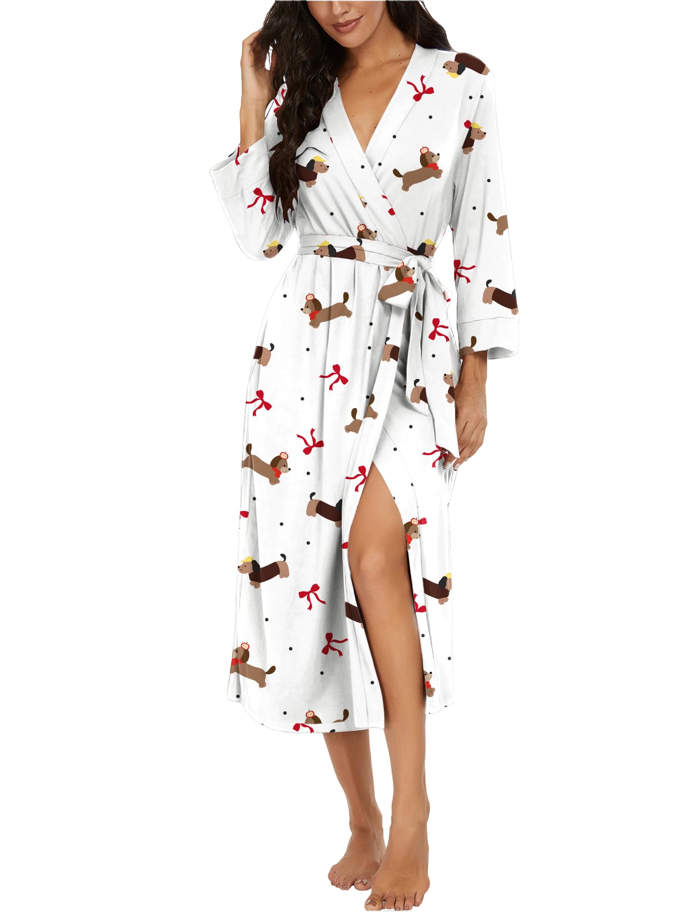 VINTATRE Robes for Women Long Knit Bathrobe XS-4XL