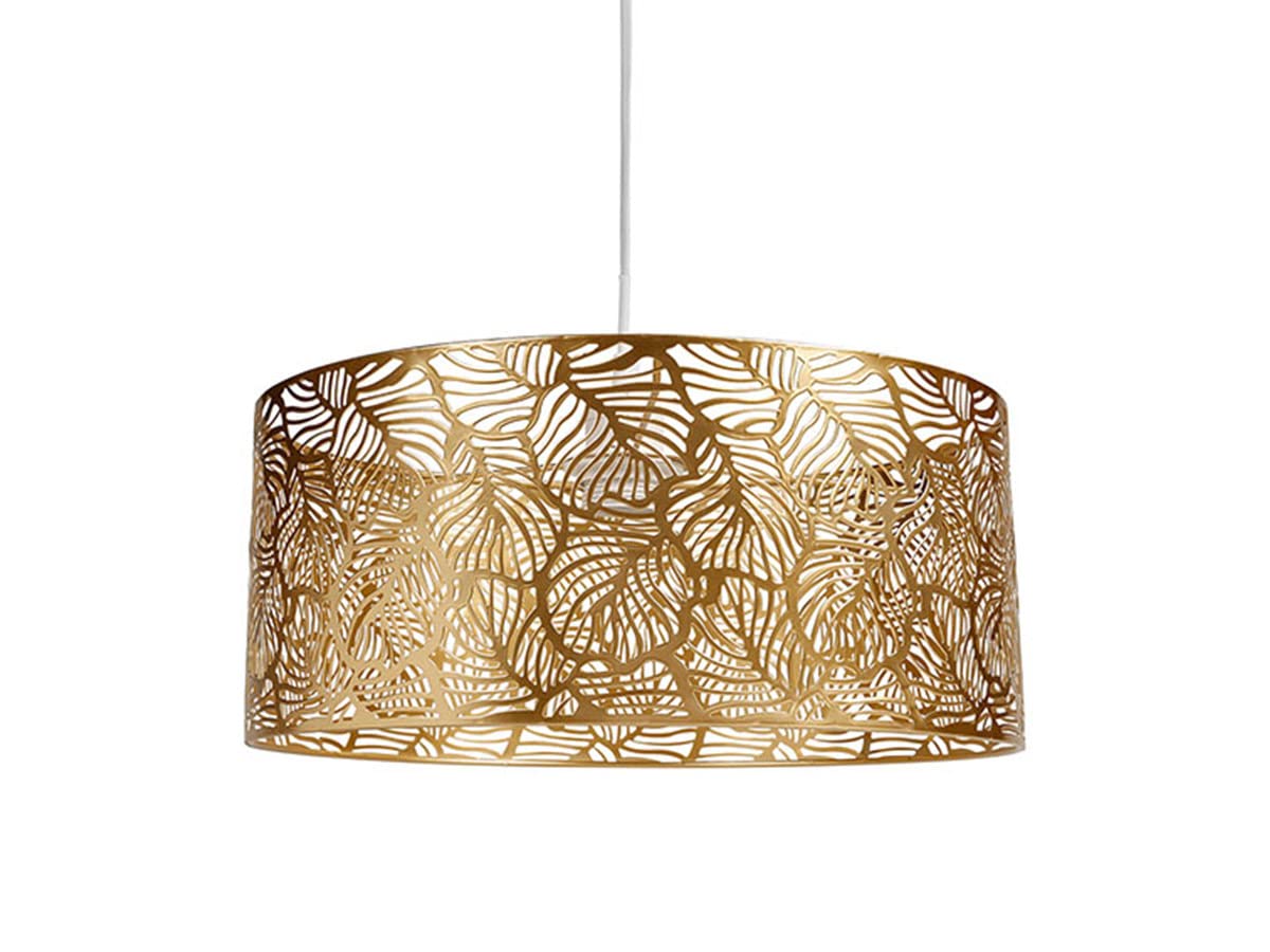 Ostaria 33018 Plafonnier Calathea - Suspension en métal doré - Lampe Suspendue Hauteur 15 cm, diamètre 35 cm - Suspension luminiare modèle Calathea doré