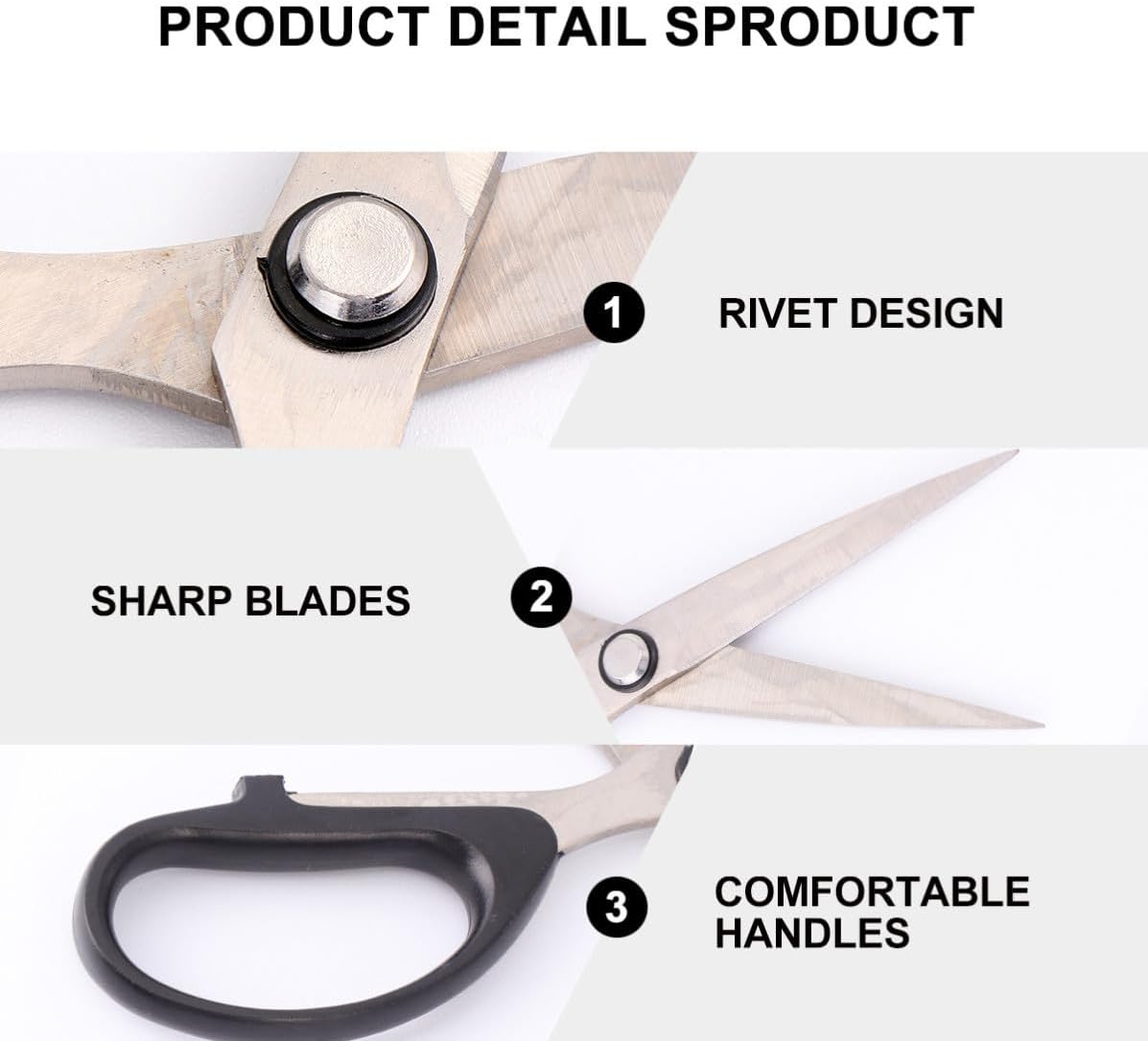 Stainless Steel Office Shear for Home and Detailed Cutting Black