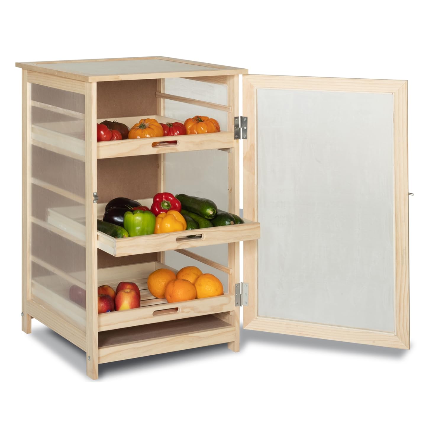 IDMarket - Légumier fruitier en bois VEGGE avec 3 tiroirs amovibles