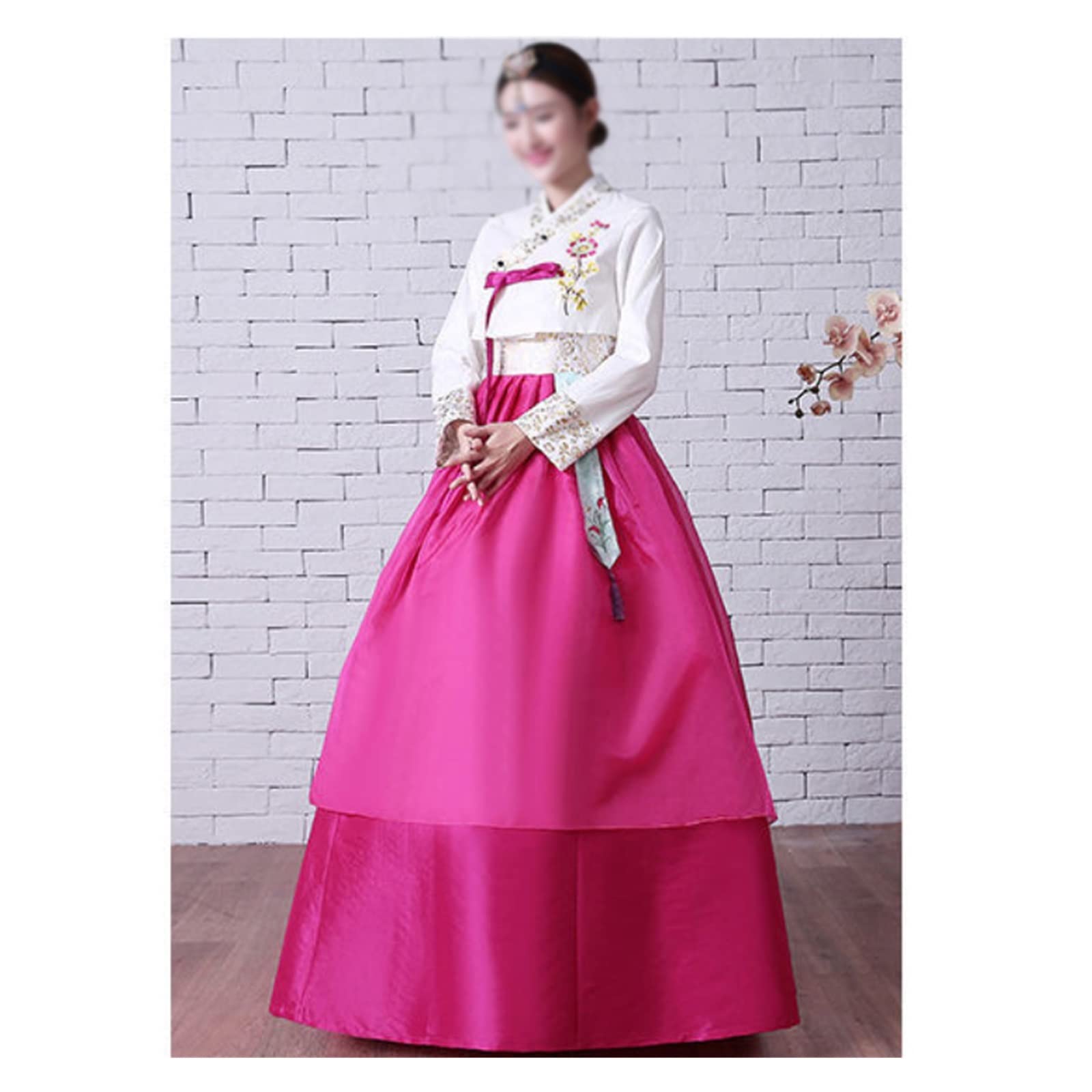 Costume Traditionnel Coréen Hanbok Pour Femme - Brodé - Taille Haute - Neuf Avec étiquettes
