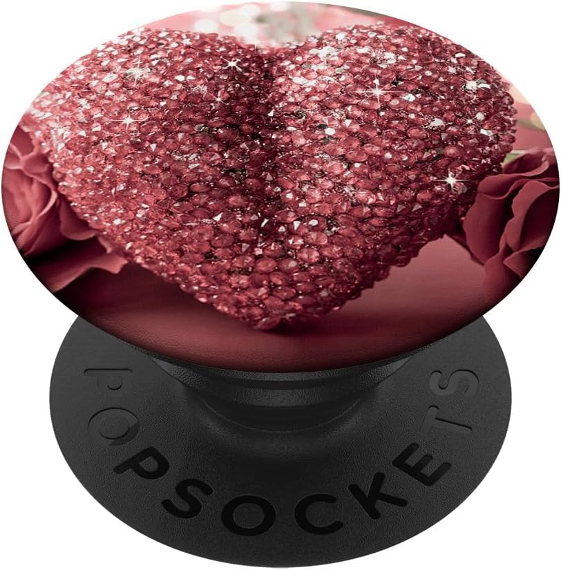 Rose-Gold PopSocket Pop Socket for Phone Rose-Gold Heart PopSockets MagSafe PopGrip for iPhone