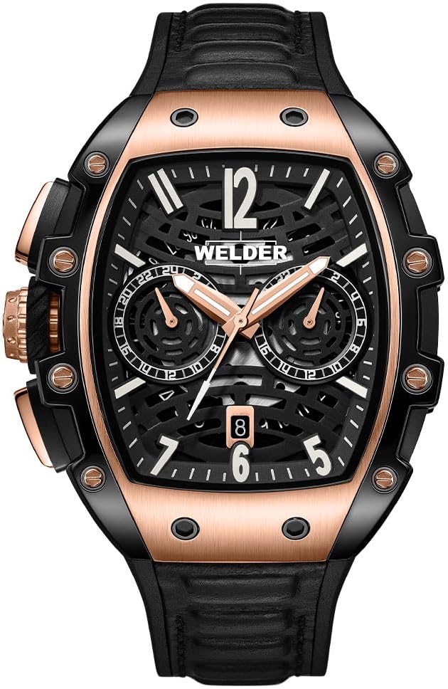 [WELDER（ウェルダー）] 腕時計 ウェルダームーディー 正規品 W75 デュアルタイム クオーツ WRM2005 メンズ ブラック  Amazonで販売中