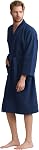 Men's Waffle Spa Bathrobe with 100% Cotton. Long, Lightweight Men Robes, Absorbent