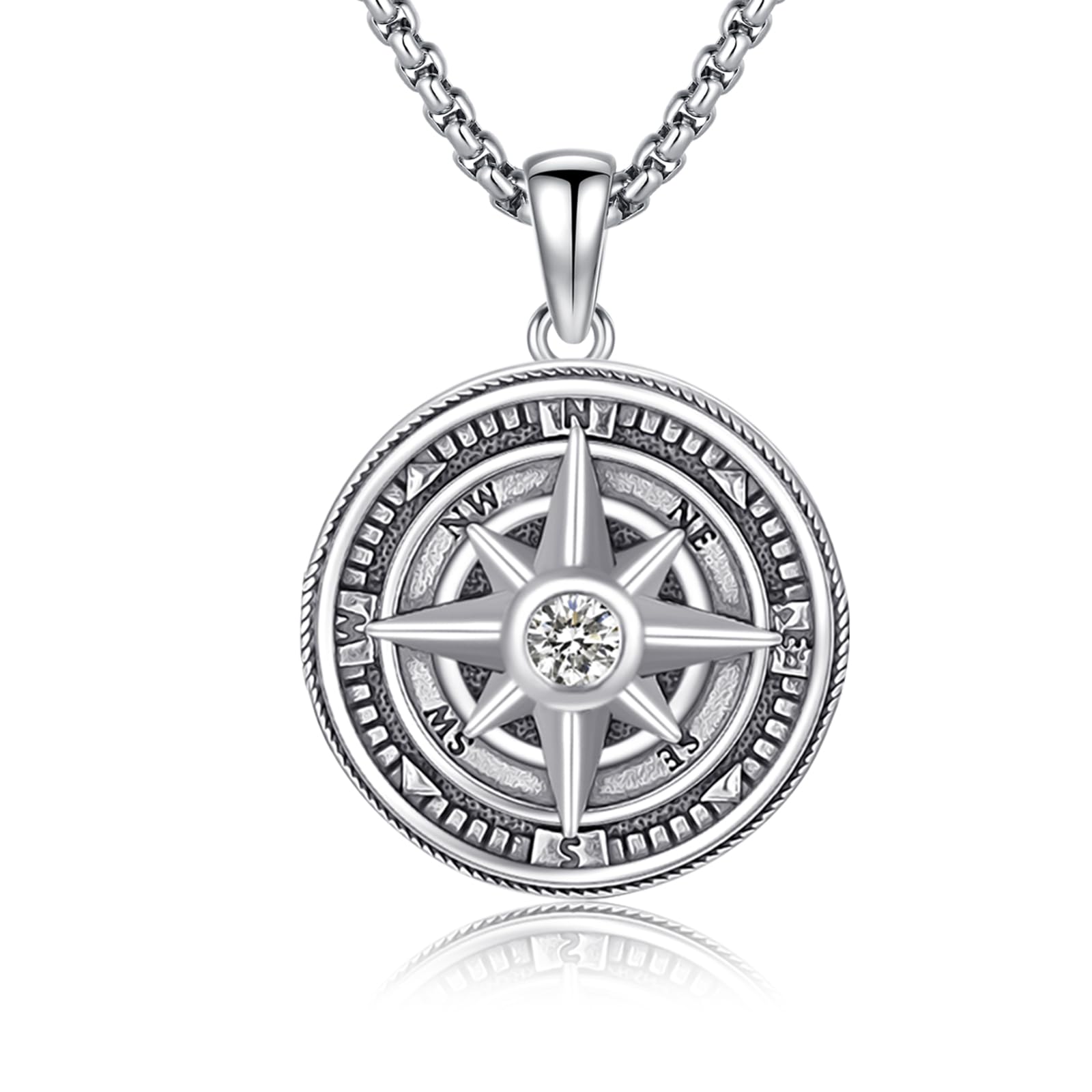 925 Sterling Silber Anhänger für Frauen Mädchen Traumfänger/Baum des Lebens/Mond und Sonne/keltischer Mond/Kompass Anhänger Halskette Valentinstag Geschenke für Frau Mutter Tochter Liebhaber