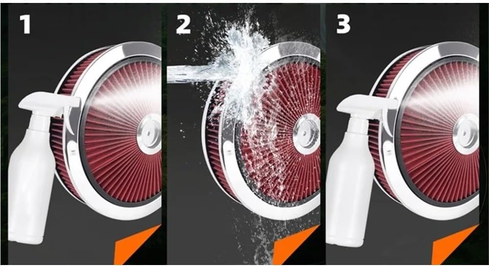 Universal Car 14X3 Air Filter Circle High Flow Cleaner Washable 5-1/8 Thread Connection Modified Parts