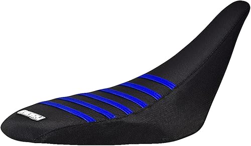 Miniatura 5 de Enjoy Mfg Funda de asiento compatible con Yamaha Raptor 250 250 - #221 (lados azulesparte superior negravarillas azules)