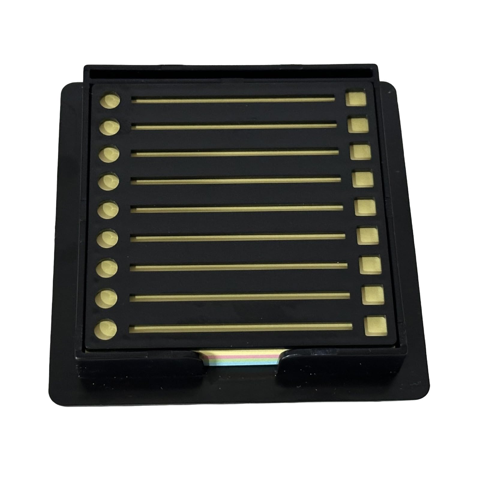 RGYBAO Sticky Note Holder Sticky Pad Dispenser with Stencil Memo Pad Organizers School Office and Home Supplies for Students