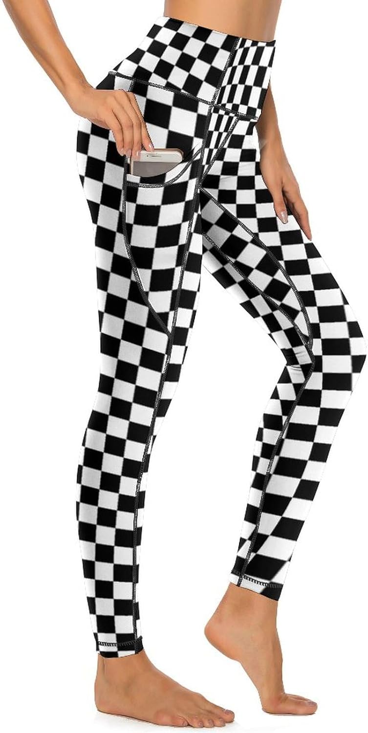 High Waisted Workout Leggings for Women with Pockets Tummy Control Printed Sports Pants for Running Cycling Yoga - Image 4