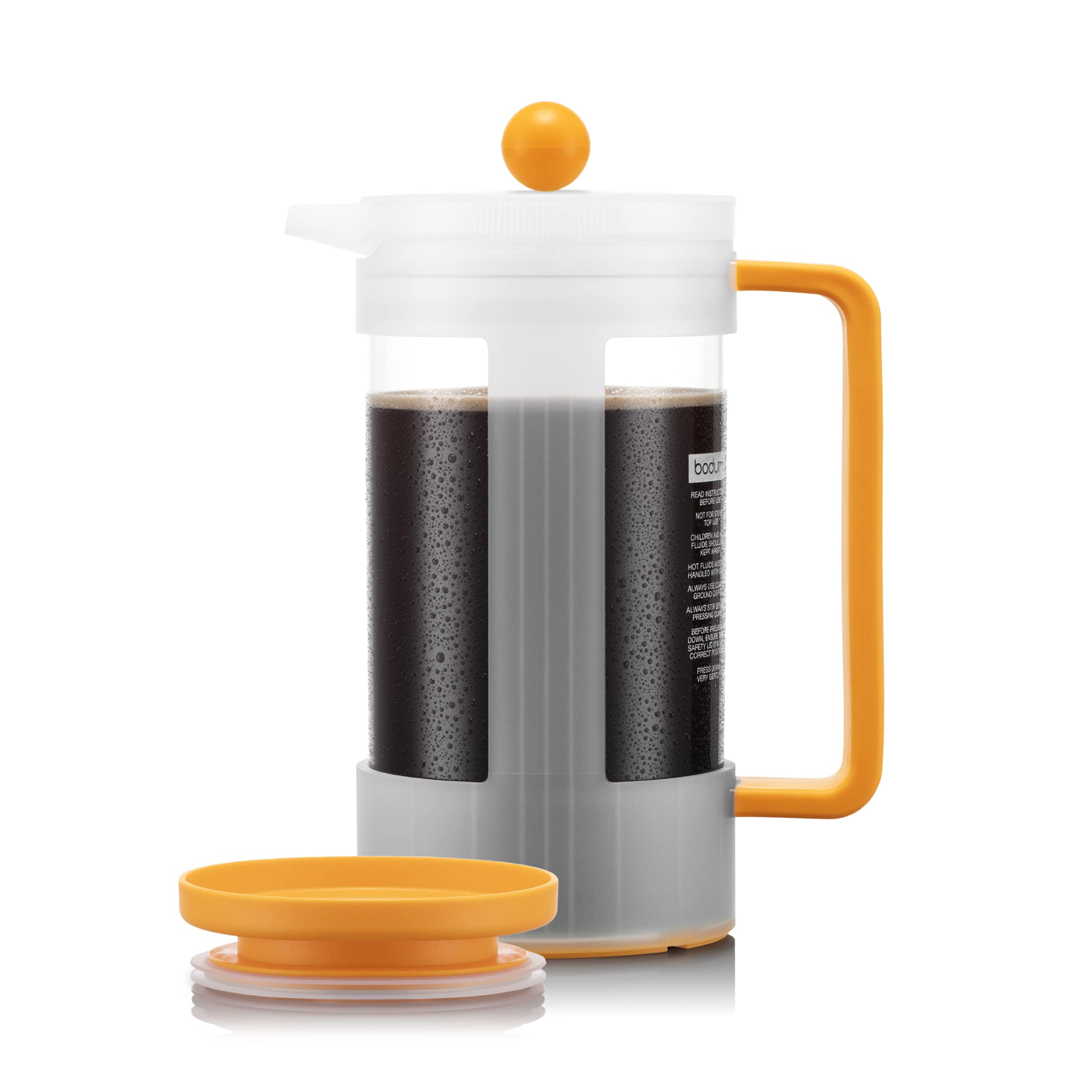 Bodum BEAN, cafetière à piston, 1 litre, jaune