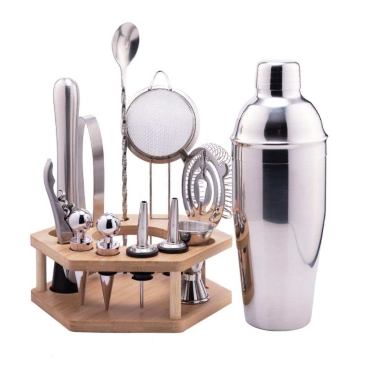 Shaker Cocktail 13pcs Cocktail Shaker Making Set Bartender Kit Barre in Acciaio Inossidabile Strumento Accessori per Feste A Casa Bar Set(350ml)