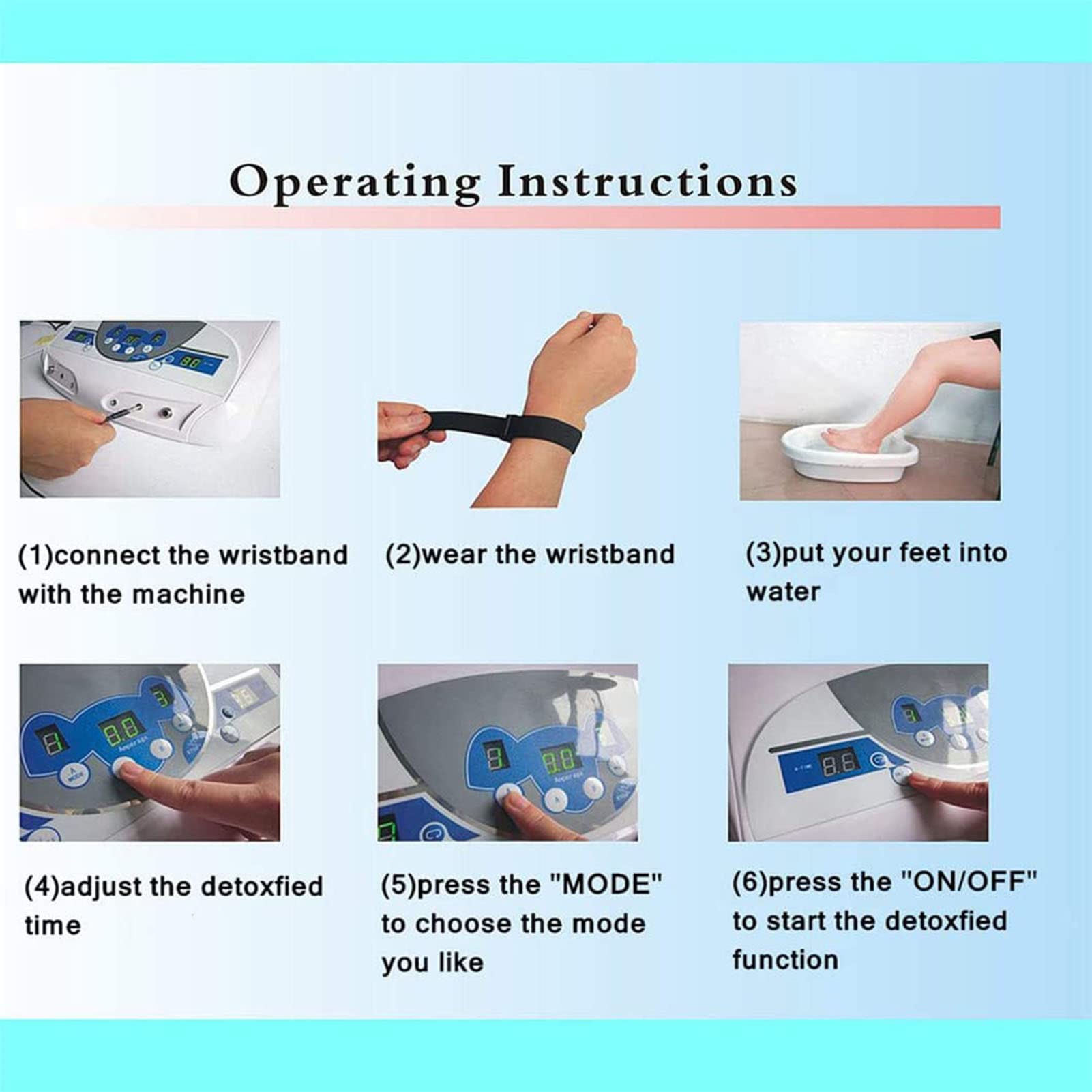 Profesjonalne Ionic Foot Spa, Dual Ion Detox Aqua Foot Spa, cyfrowy wyświetlacz LCD Foot Detox Spa Ion Cleanse Chi Maszyna do użytku domowego salon kosmetyczny