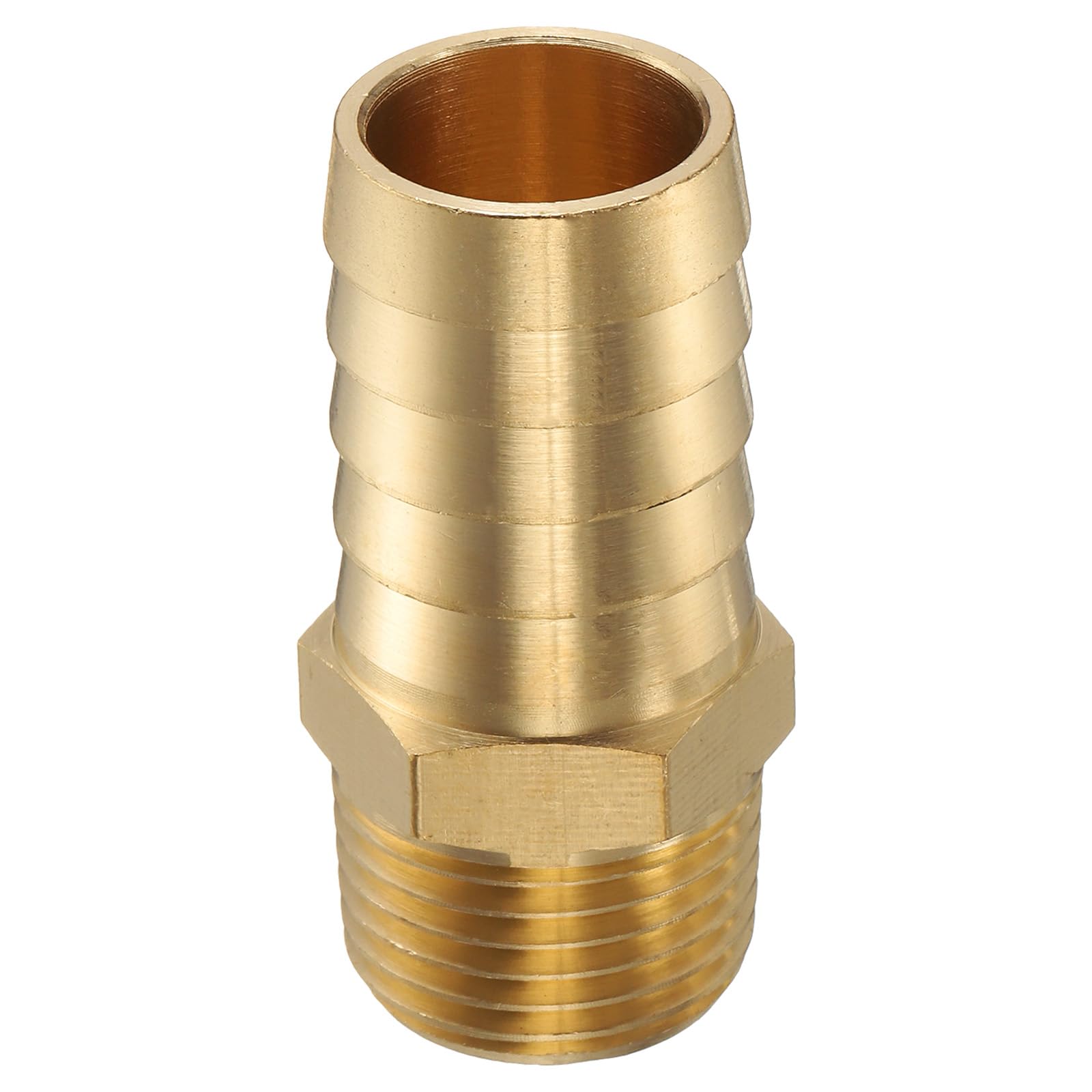 sourcing map Brass Barbed Fitting 1/2" NPT Male to 3/4" Hose ID for Brew Pipe Fitting Direct Thread Tower Connector Durable Construction