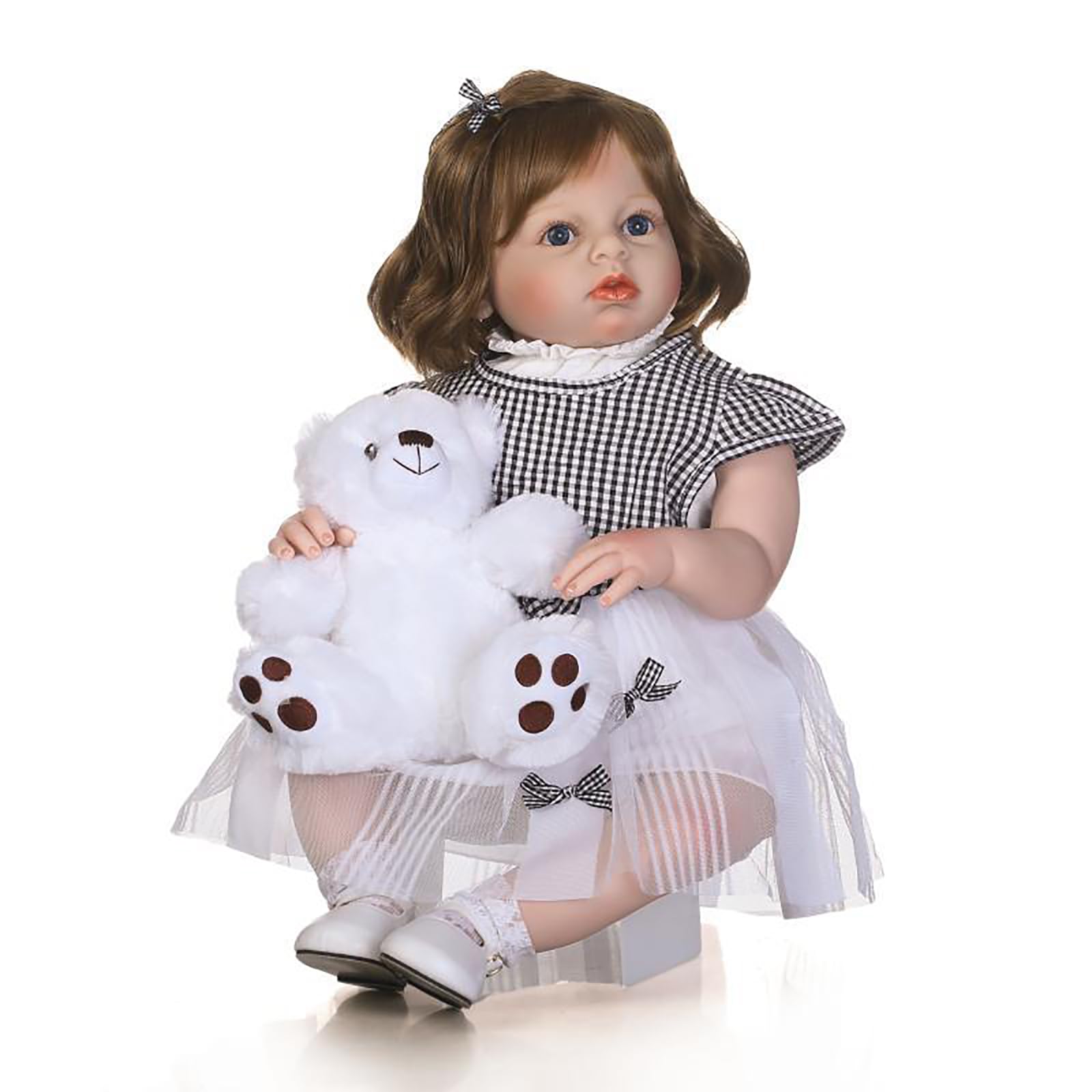 Reborn Baby Puppen 28 Zoll Vinyl Realistische Neugeborene Babypuppe Model | Weicher Stoffkörper Bekleidungsmodell Fotografie Requisiten Sammel hobbys Geburtstagsgeschenk