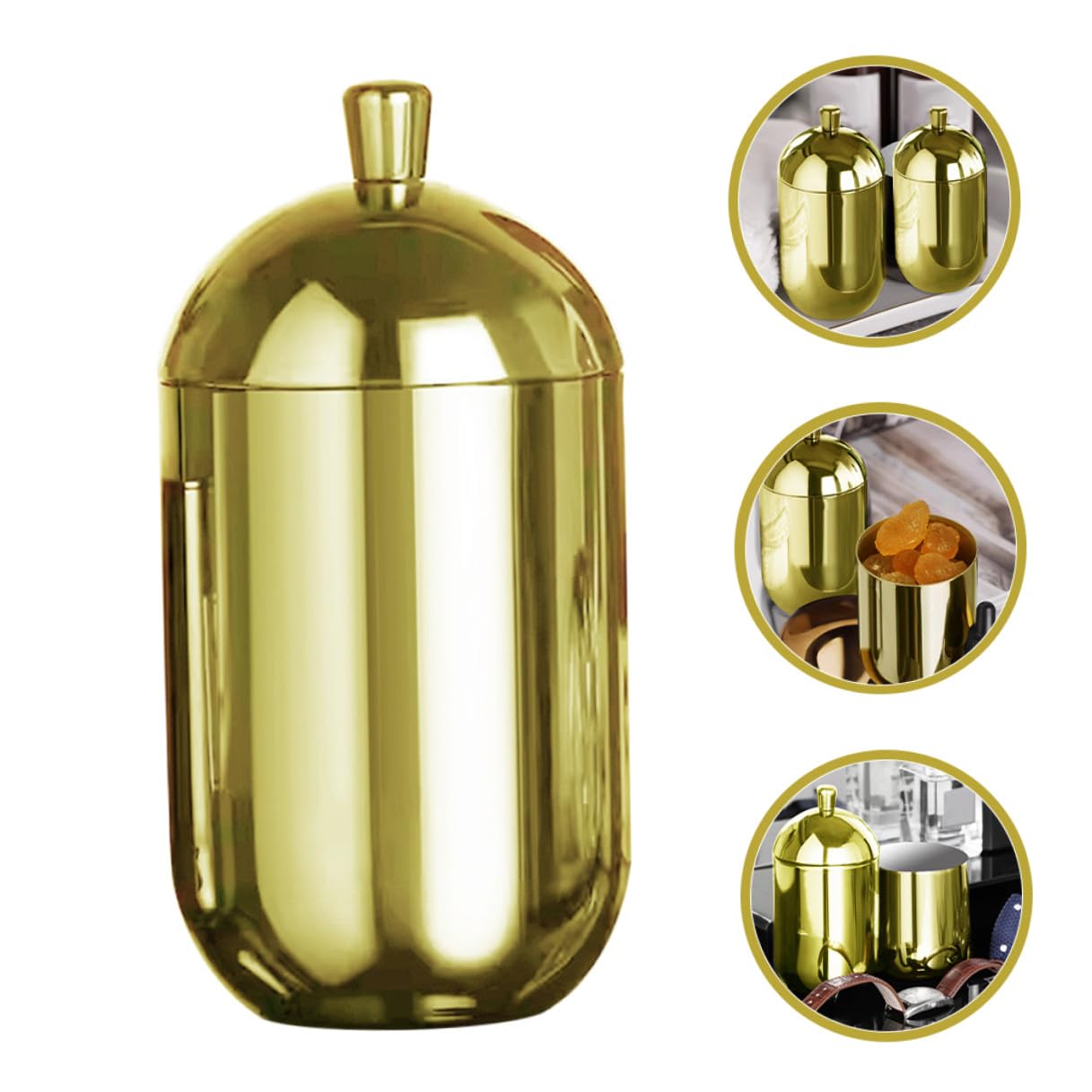 Veemoon Botella Difusora Recargable de Acero Inoxidable Dorado con Tapa Elegante para Aromaterapia y Decoración de Hogar y Oficina