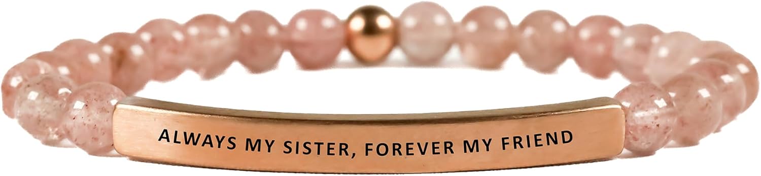 THE INSPIRATION CO. Love Collection Unisex Stretchable Bracelets (ALWAYS MY SISTER FOREVER MY FRIEND)