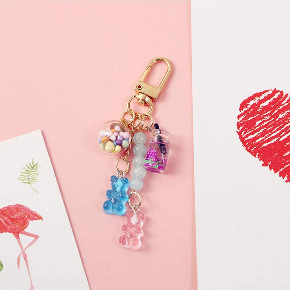 chenyu 45 Stück Bären Anhänger Farbverlauf Candy Rubber Charms Bär für DIY Making / 9 Farben