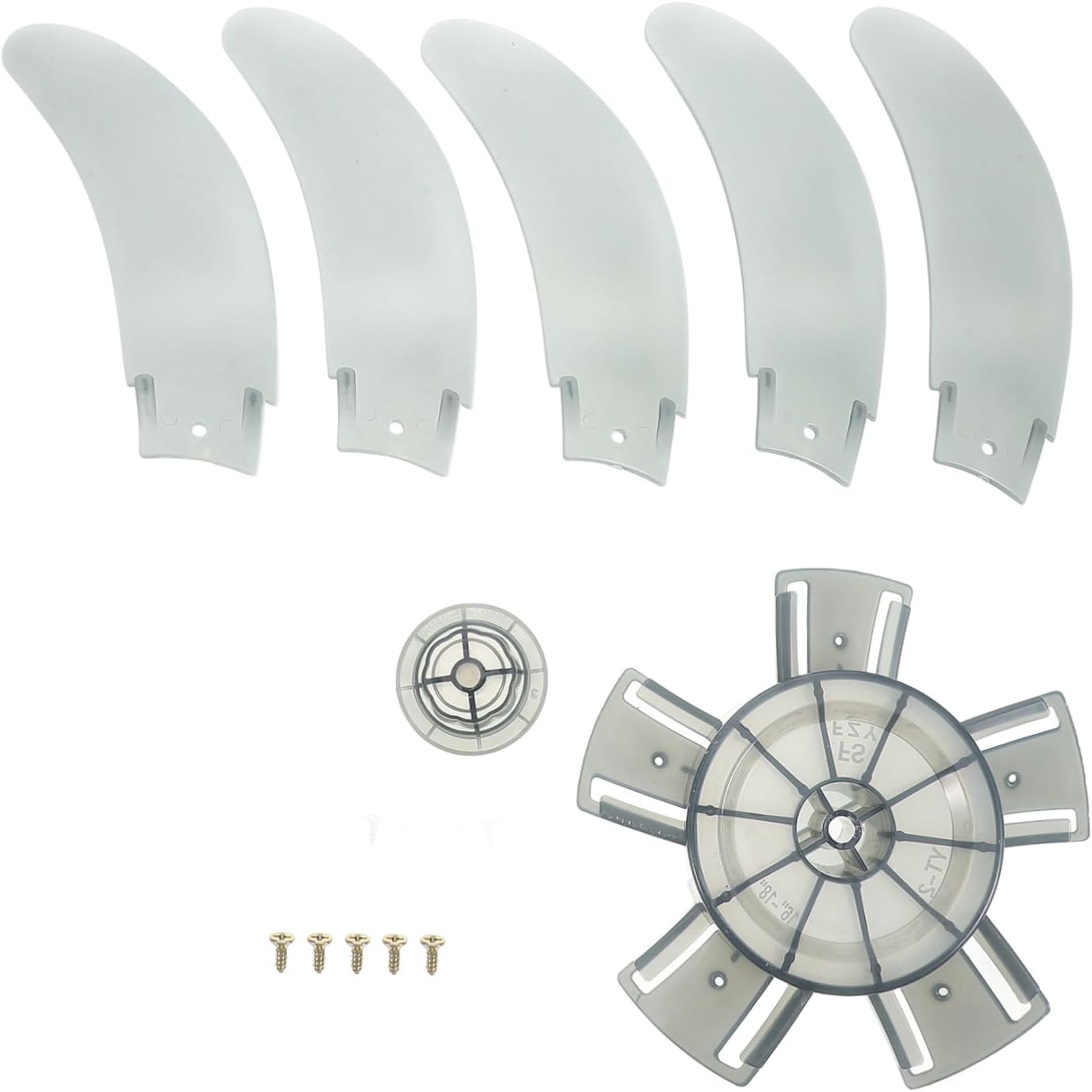 Replacement Fan Blades 18'' Plastic for Floor Standing Fan 5 Leaves Electric Fan Accessories for Home Office Thickened Strong Wind