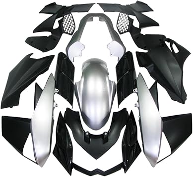 Fairing Kit Fit for Kawasaki Z1000 2010 2011 2012 2013 ABS Plastic Fairings Injection Bodywork Full Body Kit-Black Sliver
