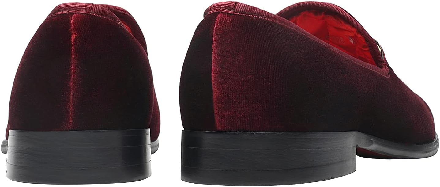 ELANROMAN Men's Loafers Gold Buckle Fashion Handmade Wedding Party Prom Shoes - Image 4