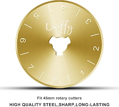 Rotary Cutter Blades 45mm Titanium 5-PACK - fits OLFA, Fiskars Sewing Quilting Accessories Ruler