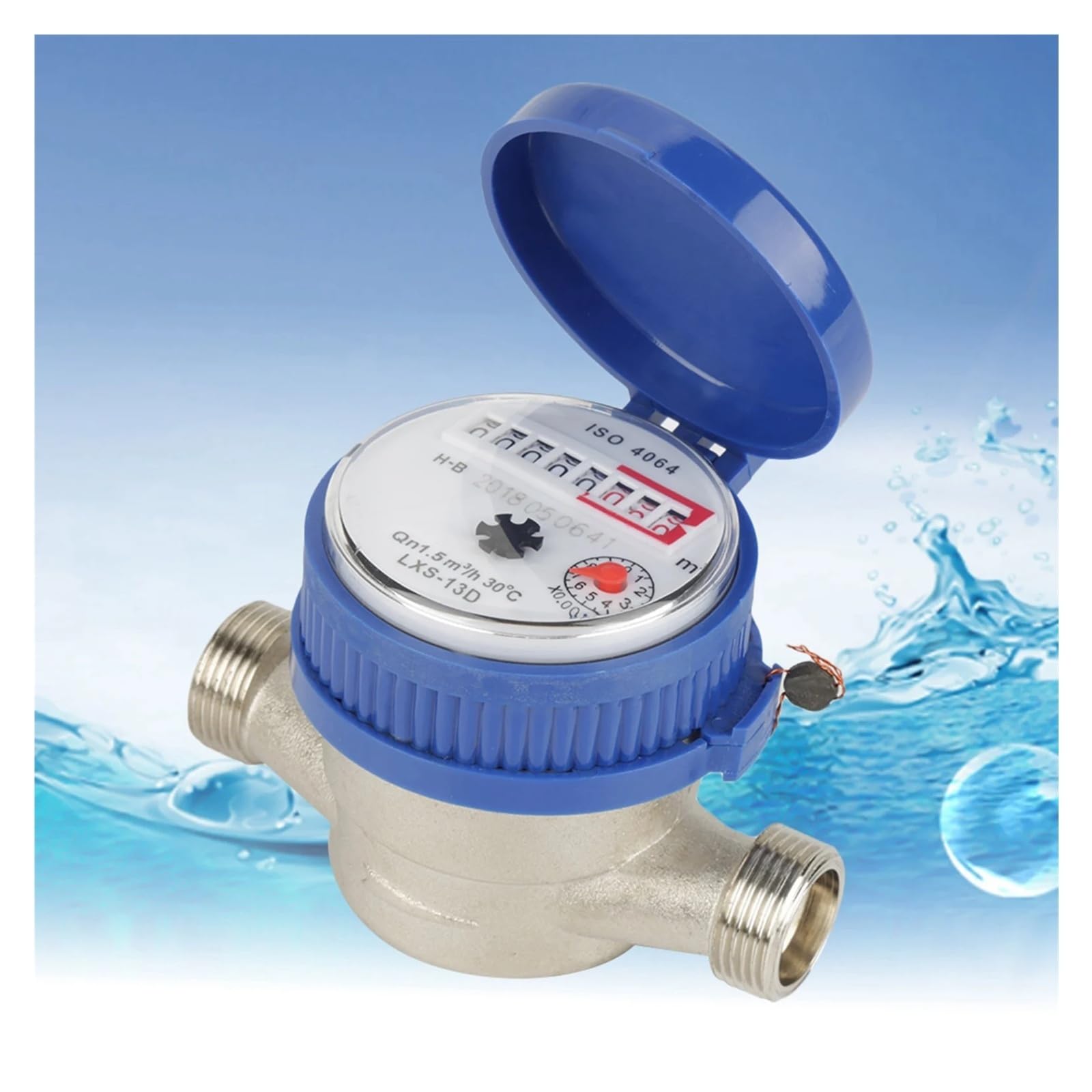 caudalímetro, Medidor de agua fría for el hogar 15 mm y 1/2 pulgada con