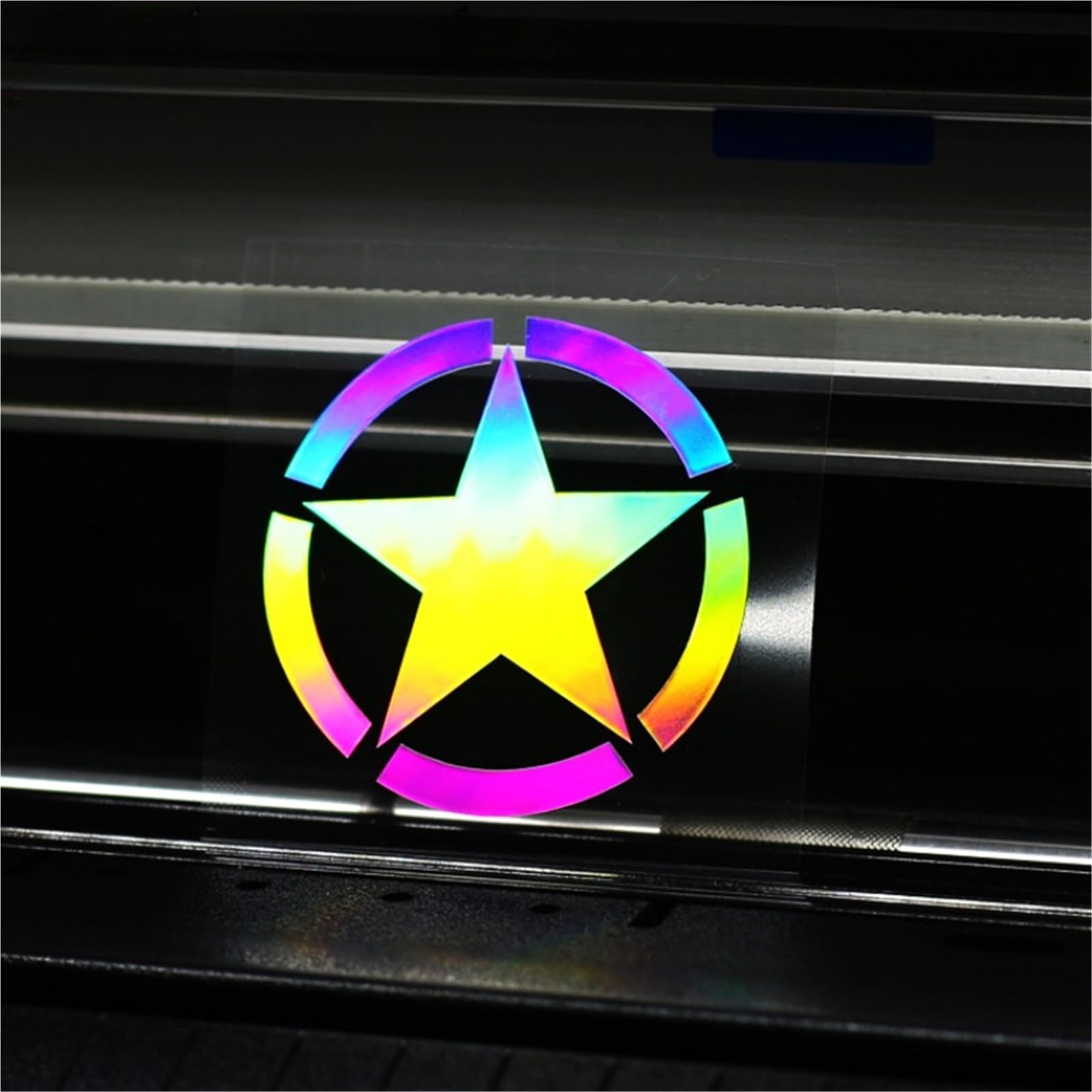 HAfgDJ Five-Pointed Star Refit Decals for Motorcycle Body Helmet, F&Ender Bumper