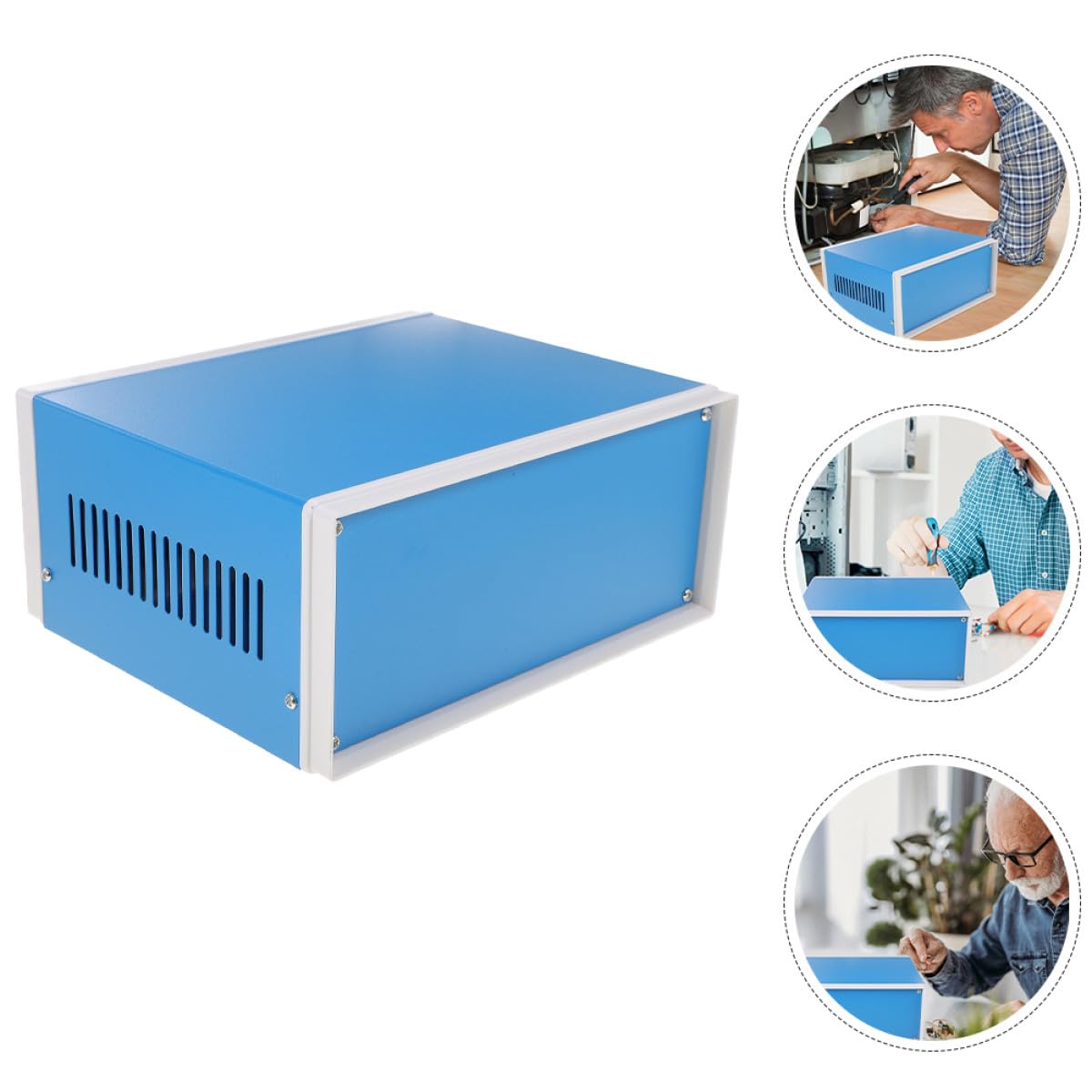 GALPADA Caja de Conexiones Metálica de Proyecto Eléctrica 120x320x268 Mm Resistente Intemperie para Dispositivos Electrónicos y Bricolaje, Caja Eléctrica Duradera para Registro y Montaje