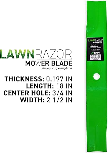 Miniatura 2 de 8TEN LawnRazor - Cuchilla para Cub Cadet Z-Force 50 pulgadas cubierta 01010168 (elevación media), paquete de 3