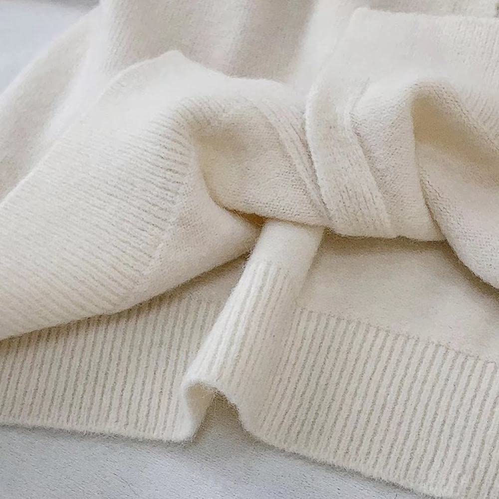 Cardigan Femme,Casual Couleur Unie Kaki Chunky Cardigan À Manches Longues Pull en Tricot Manteau Col Rond Bouton Garder Au Chaud Tricots Vêtements D'Extérieur pour Femmes, Taille Unique
