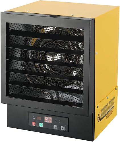 Miniatura 1 de Dura Heat EWH5510 - Calentador de aire eléctrico forzado con control remoto 17,060 Btu, amarillo, grande