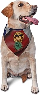 Upside Down Pineapple Triangle Dog Bandana Scarf Accessories for Pet Bibs