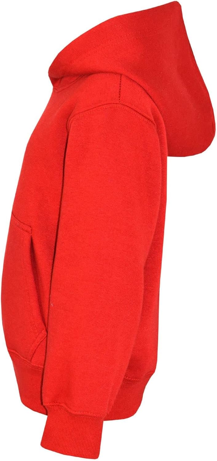 Kids Girls Boys Plain Red Hooded Hoodie Tracksuit Jogging Suit Joggers 5-13 Year