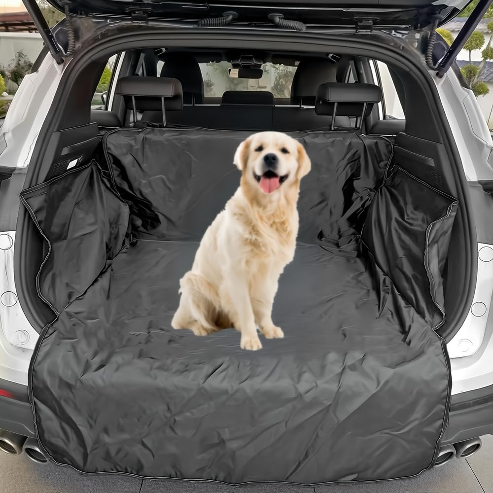 YIBAJIO Car Boot Liner Protector, for Lexus UX 250h 2017-2020 Dog Boot Protector Nonslip Washable Dog Boot Cover with Side Protector Cargo Cover Mat,B