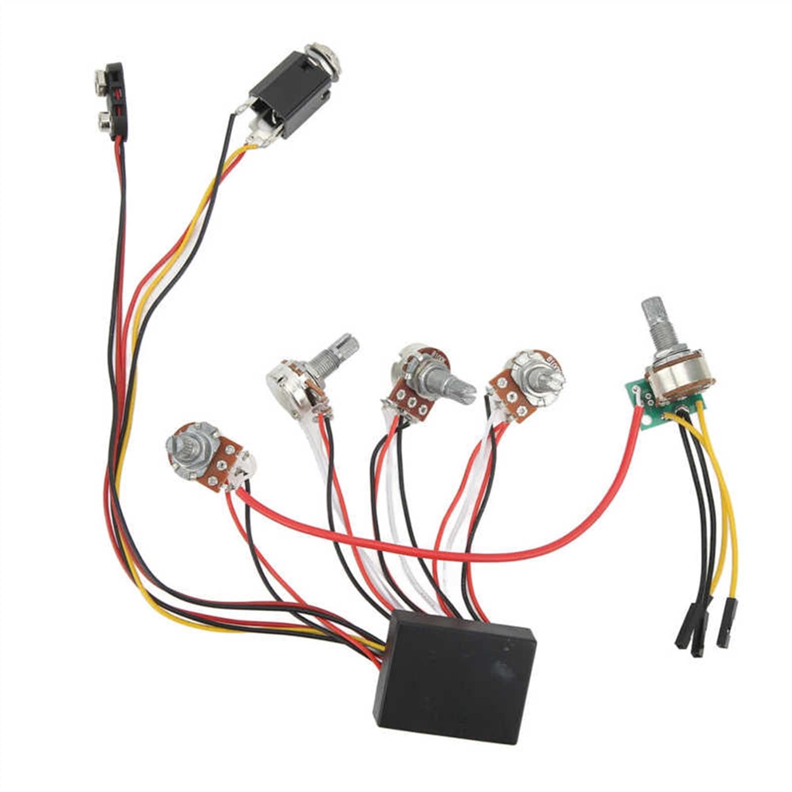 Juego de mazos de Cables de la Guitarra Kit De Cableado De Amplificador De 3 Vías Arnés De Cableado De Bajo De Guitarra Inteligente para Instrumentos Eléctricos