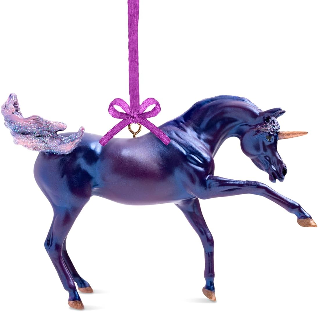 Breyer Horses 2022 Holiday Collection | Unicorn Ornament - Tyrian | Model #700722