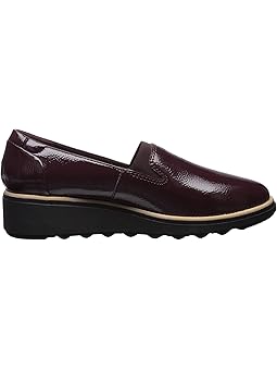 clarks burgundy loafers