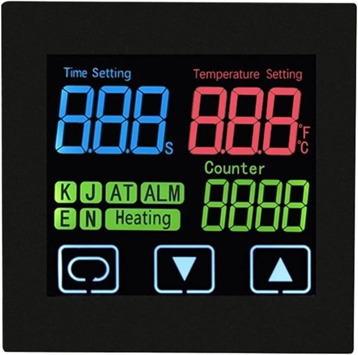 Heat Press Machine Thermostat with Timer Counter Function Touch Screen Time Temperature Controller 1Pcs(Relay Output)