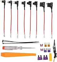 Vista 9 de Acouto Kit de cable rígido para cámara de salpicadero, cable de alimentación de 12 V a 28 V a 5 V, adaptador USB, sobrecalentamiento para cámara