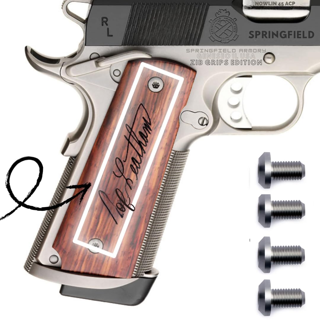 ZIB GRIPS for Colt 1911 Customizable Pistol Grips, Screws Included