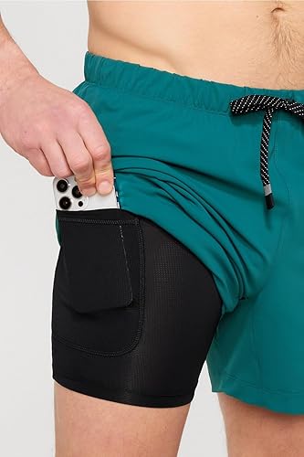 Miniatura 3 de Fabletics The One Short para hombre forrado entrenamiento natación ligero de secado rápido bolsillo con cremallera